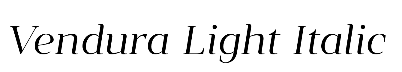 Vendura Light Italic